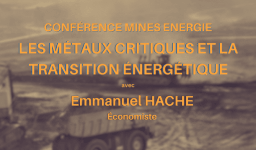 Conférence * Les métaux critiques et la transition énergétique